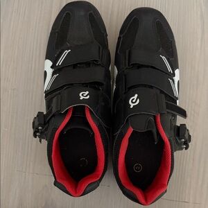 Peloton Black and Red Cycling Shoes